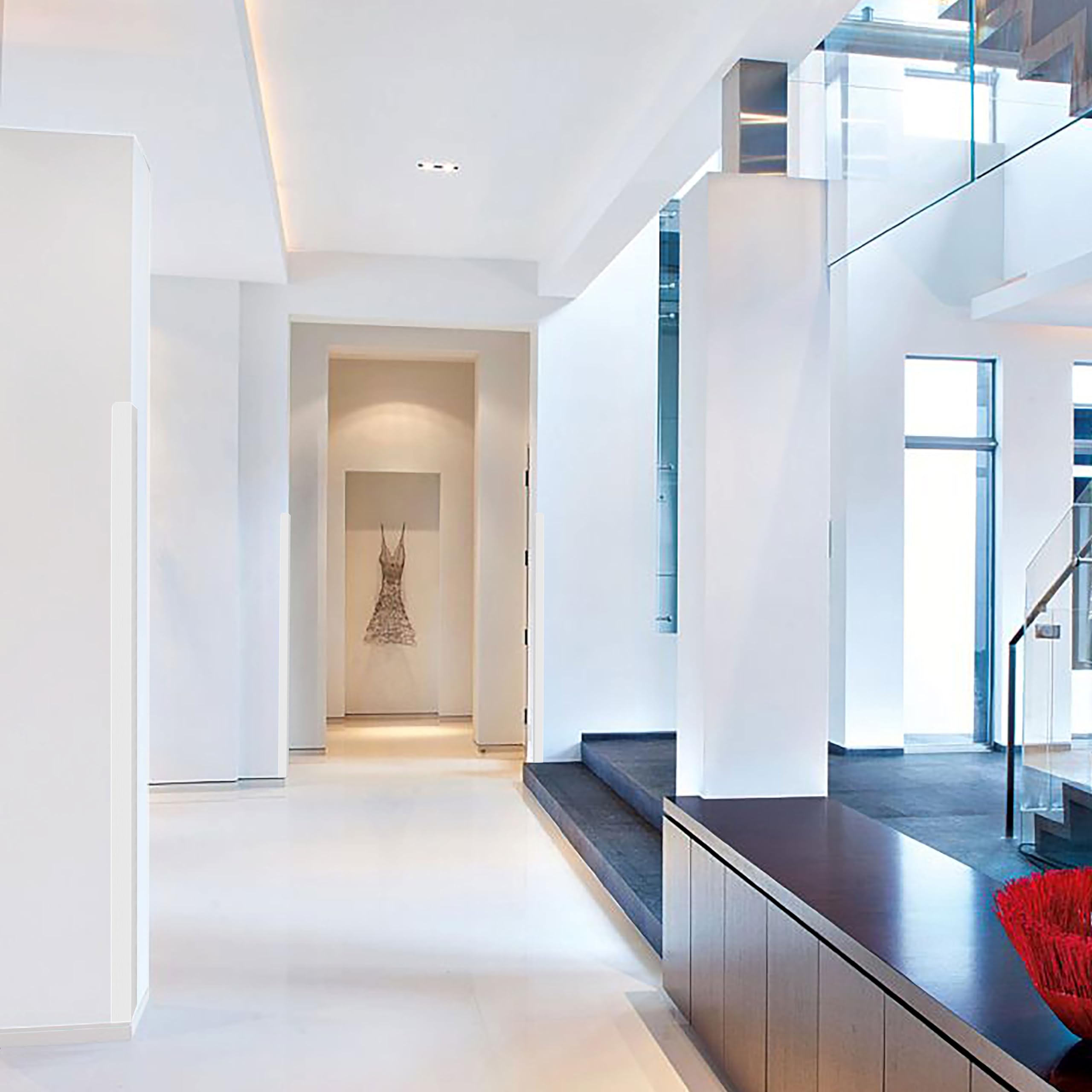 Proflex Wall Corner Protector - White Textured 2 inch x 60 inch - Pack of 6 - Self Adhesive Corner Guards for Walls Edge Protection - No Tools Needed