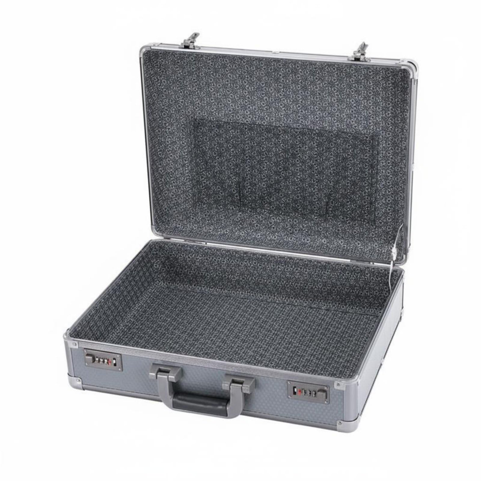 Maletín de Aluminio Caja de Almacenamiento Estuche Portátil Organizador con Estructura Ligera y Resistente de Combinación para Protección de Laptops y, Gris Titanio, size to 13