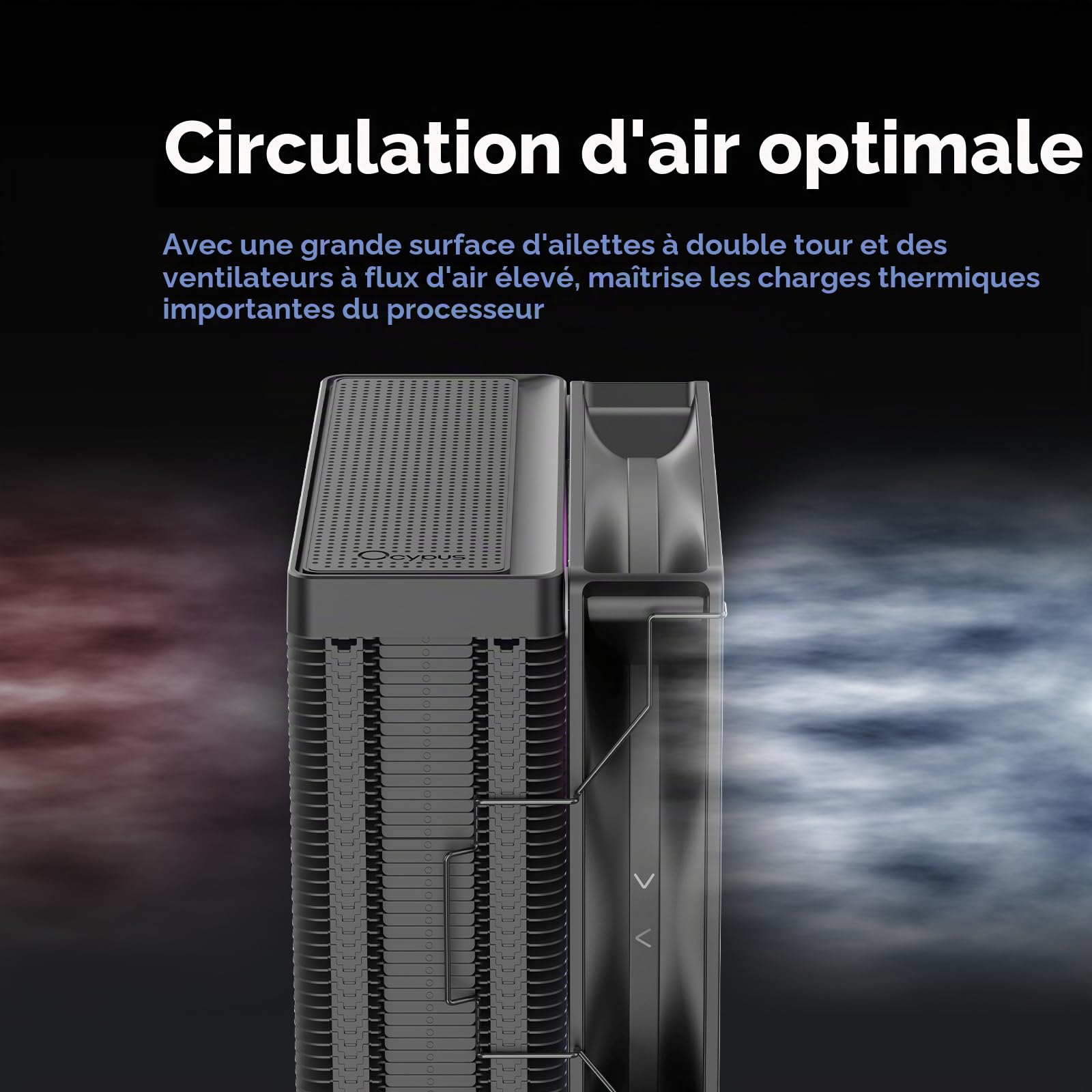 Delta A40 ARGB Ventirad CPU Cooler with ARGB,120MM Hydraulic Bearing Silence PWM Fan,4 Copper Heat Pipes,Computer CPU Cooling Fan for AMD AM4/AM5,Intel LGA 115X/1200/1700/1851,BK