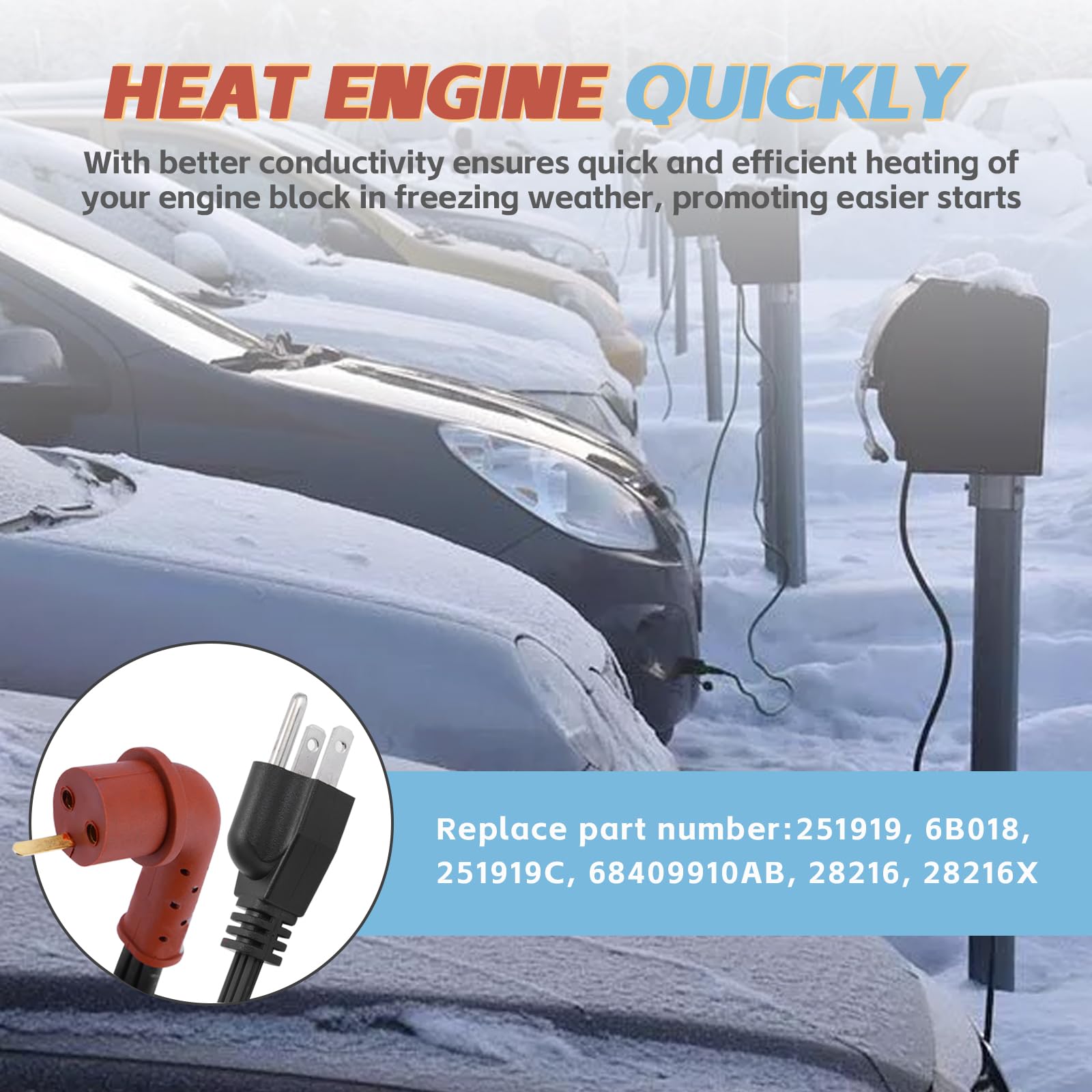 Amazon.com: 120V Block Heater Cord 251919 for Ford 7.3 6.0 6.4 6.7