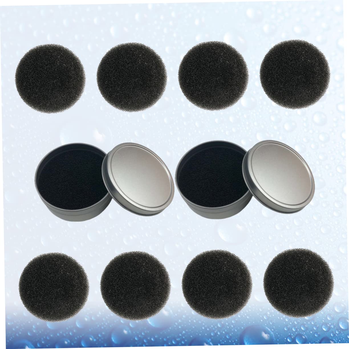 Mipcase 3sets Spugne Per La Pulizia Dei Pennelli Da Trucco Kit Di Pulizia Veloce Include Strati e Ricambi Cotone Per Rimuovere Trucco
