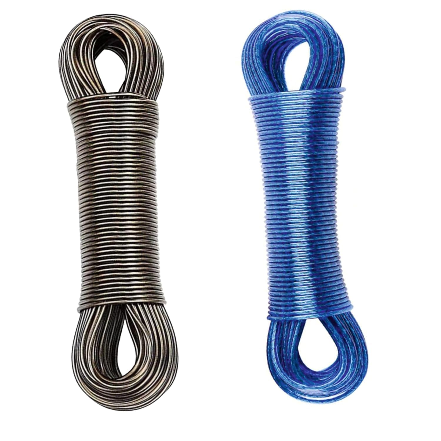 Wickston PVC Coated Steel Core Clothesline 20 Meter | Heavy Duty Anti-Rust Wire Rope for Drying Clothes | Weatherproof Tangle-Free Laundry Line for Indoor Outdoor Use (20 Meter Clothesline Pack of 2)-image-2