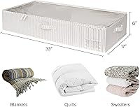 Vista 5 de StorageWorks Paquete de 2 cajas de almacenamiento decorativas con 2 cajas de almacenamiento debajo de la cama