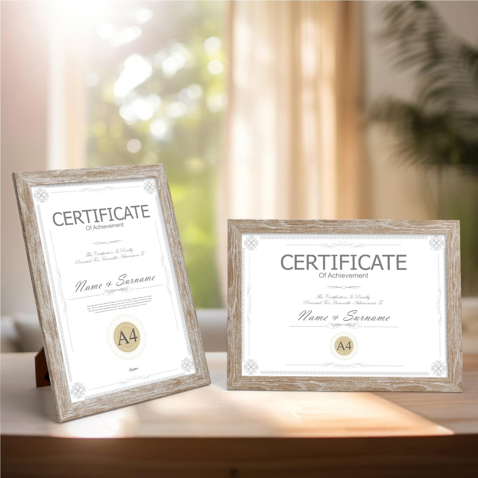 Lot De 12 Cadres Photo A4 Noir - 21x29,7cm, Avec Support Table Ou Mur, Pour Diplômes, Affiches