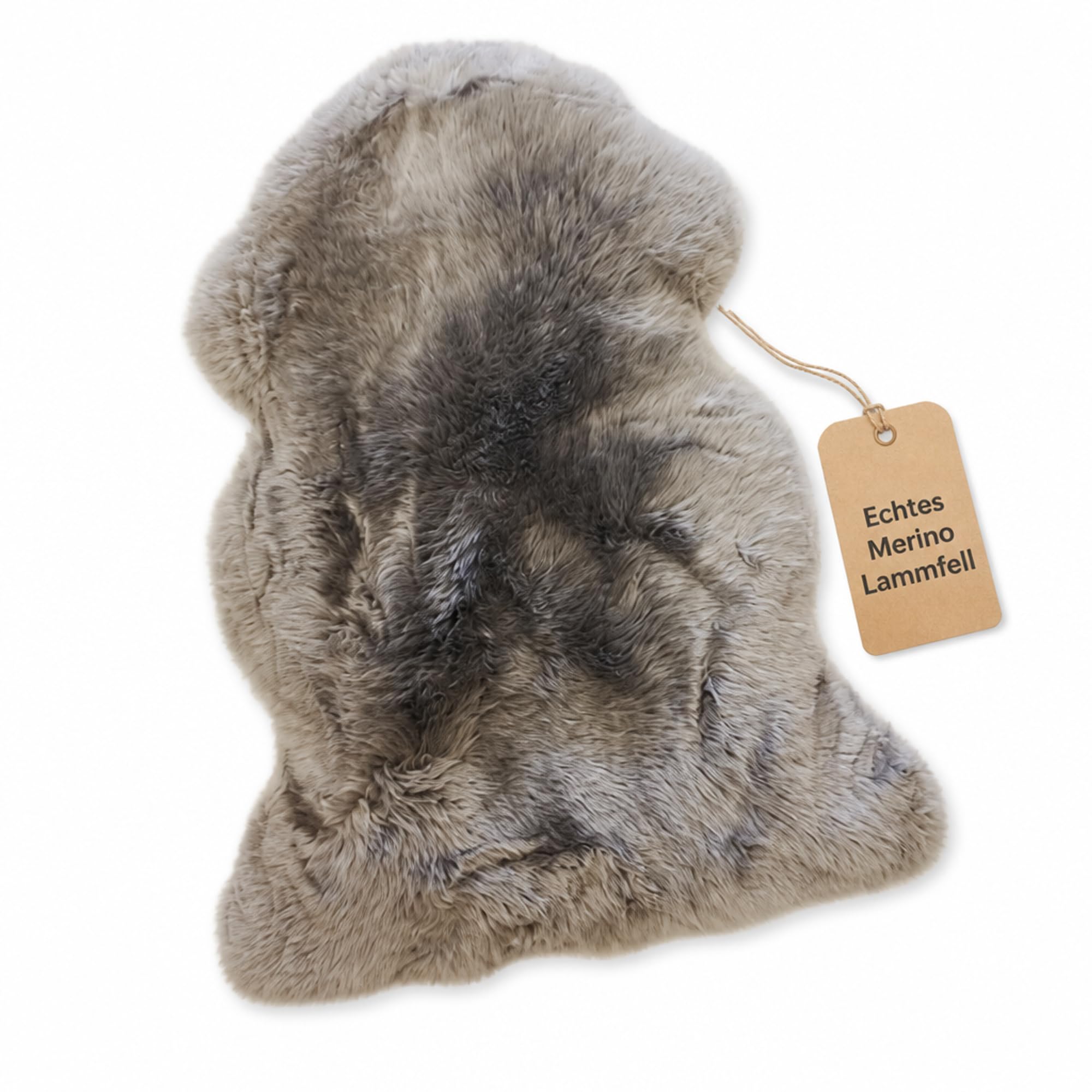 Merino Lammfell Teppich und Auflage, Naturform, 120 x 70 cm (Hellgrau)
