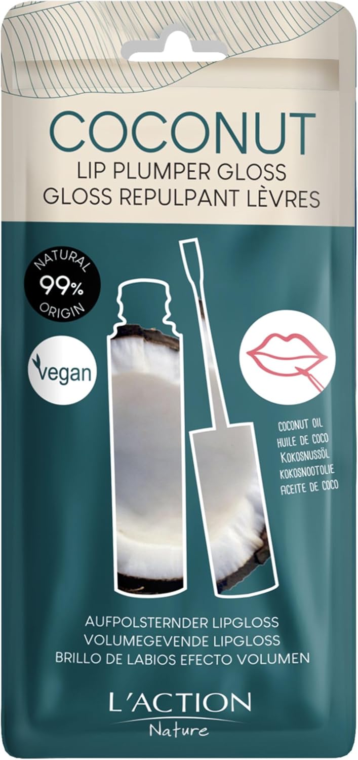 L’Action Paris Lip Plumper Gloss, Natuurlijke Volumegevende Lipgloss met Oligopeptiden voor Vollere Lippen, Transparante Lipgloss met Subtiele Glans, Langdurige en Comfortabele Gloss 10 ml