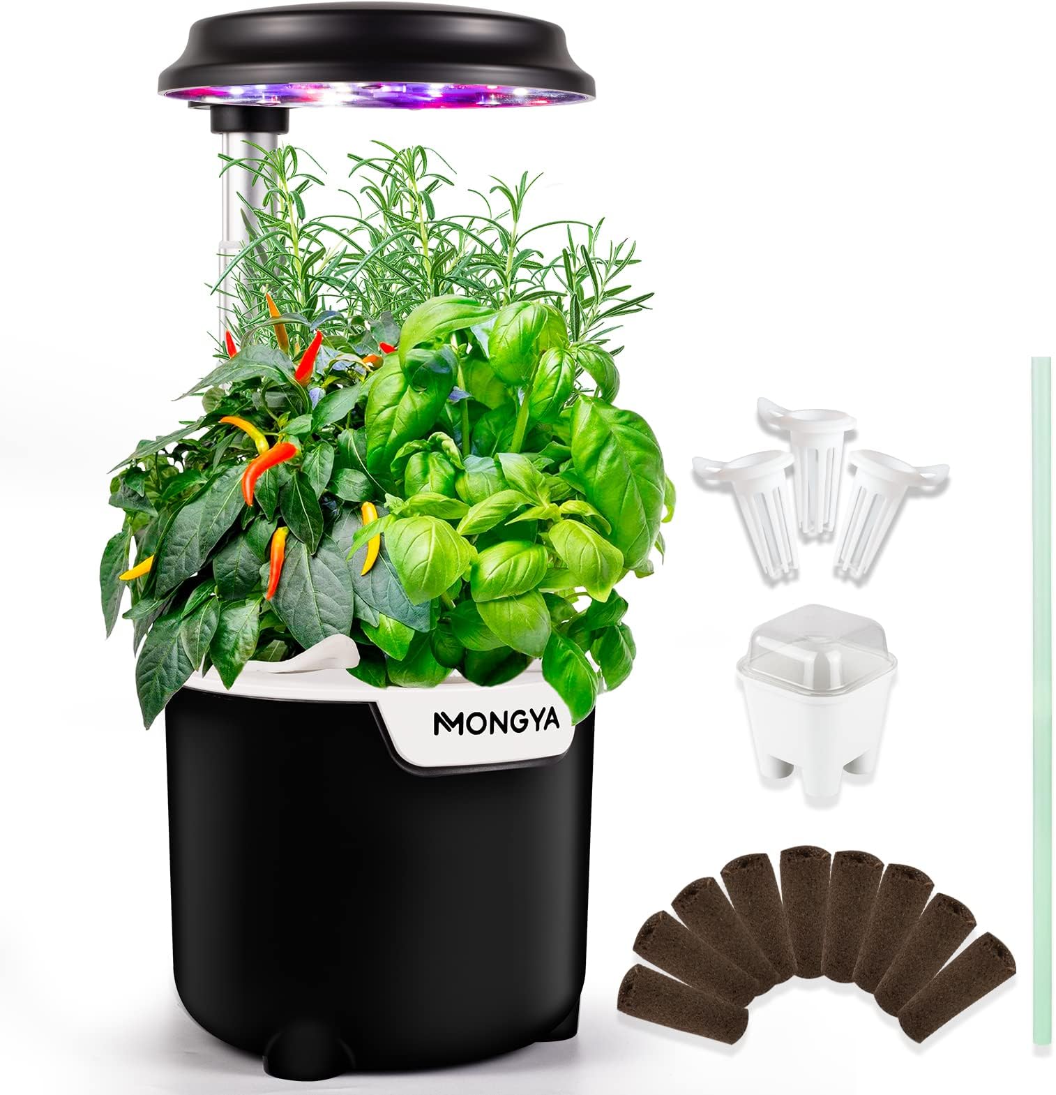 Mini Hydroponics Growing System, Herb Garden Starter Kit with LED Grow Light, Indoor Garden kit, Hydroponic Growing System for Indoor Plants with Automatic Timer, Height Adjustable