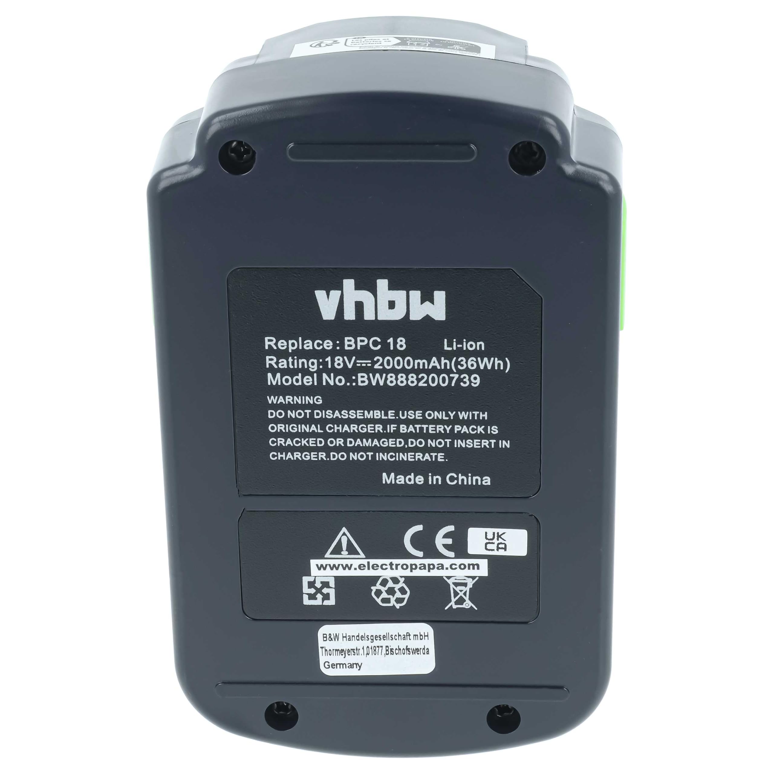 vhbw Batería Compatible con Festo Festool DRC 18/4 Li 5.2-Plus