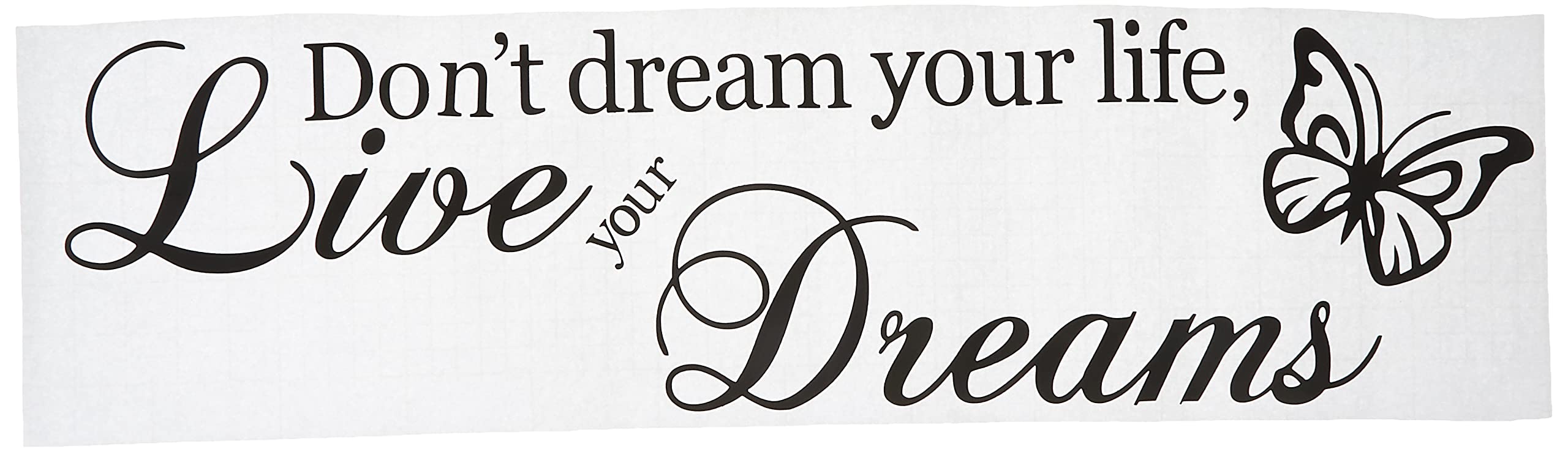 COOLBABY Live Your Dream Carved Wall Sticker English Wall Quotes Butterfly Home Decor Decal Letter Decorative