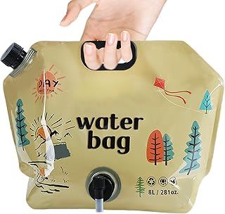 Bolsa de agua, contenedor de agua de camping de gran capacidad, resistente al desgaste, ligero, hidratación para mujeres y hombres, caminar, correr, senderismo
