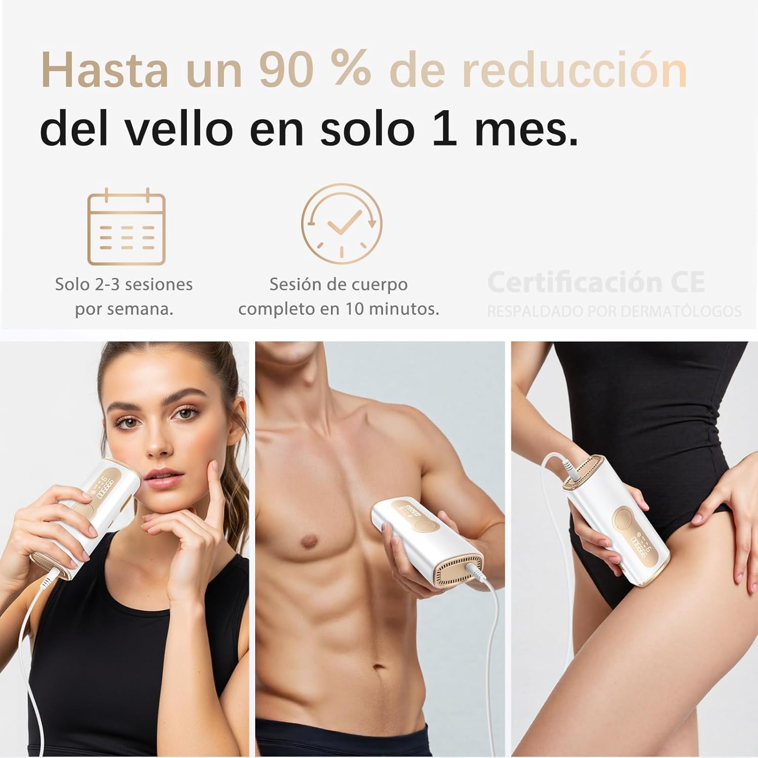 Haarlosy Depiladora Luz Pulsada Indolora para Todo el Cuerpo, LCN1201