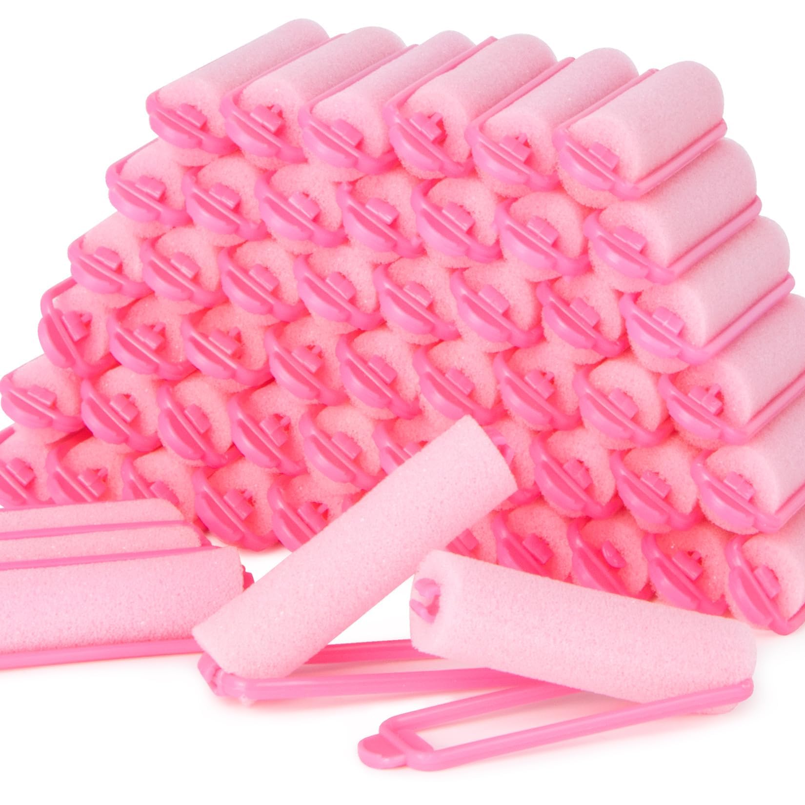 MAQIHAN 56PCS Foam Hair Rollers - 0.59 Inch Sponge Rollers for Heatless Hair Curler for Short/Long Hair Sleep rolos para cabello Small Sponge Curlers Soft Sleeping Thin Tight Curl Overnight rulos
