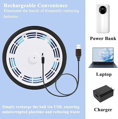 Miniatura 4 de Juego de balón de fútbol LED Hover con 2 porterías, mini pelota de fútbol y bomba - Juego de fútbol interior para niños - Perfecto regalo de