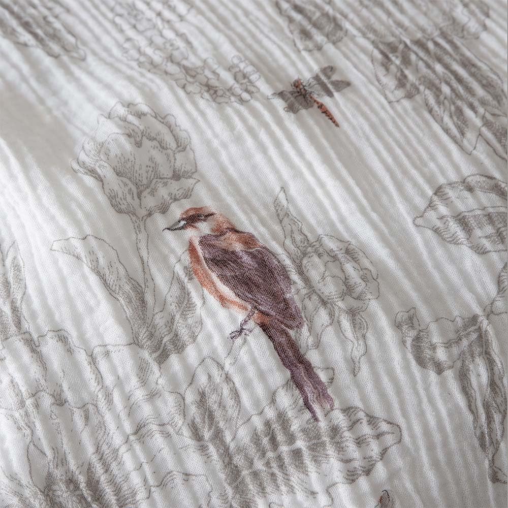 COTTON ARTean Funda Nórdica Cama 200 Algodón Doble Gasa BAKIO Blanco | Incluye 3 piezas: F. Edredón 280x240 + 2 F.de Almohada Cierre Botones. Certificado OEKO-TEX