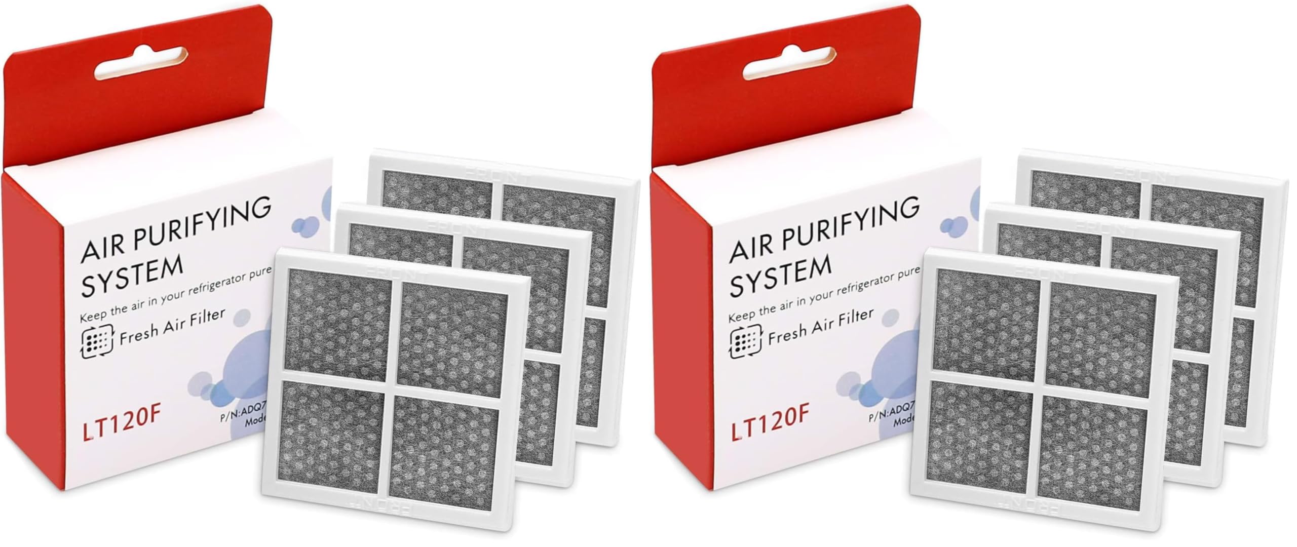 LT120F Refrigerator Air Filter Replacement for LG LT120F Kenmore Elite 46-9918 469918 9918 Replaces ADQ73214402 ADQ73214403 ADQ73214404-6 Pack