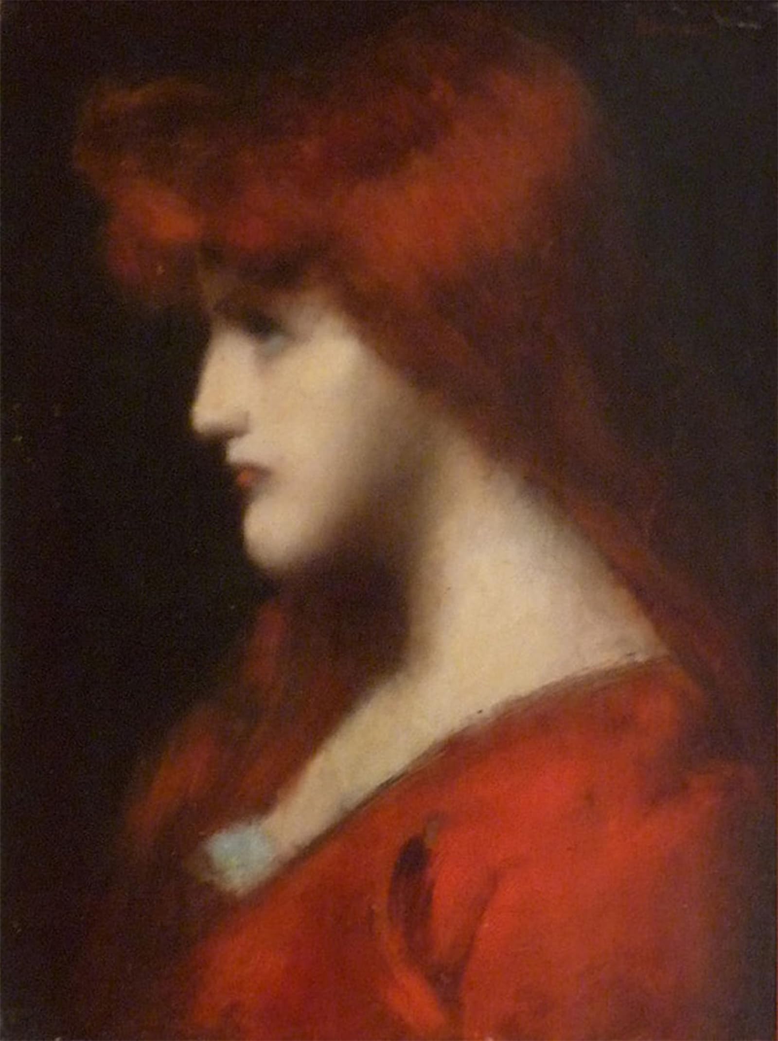 ARTXLXXBN Famous Painting Canvas Artwork Graffiti Print Portrait of a Young Redheaded Woman by Jean-jacques Henner Portrait Canvas Image for Home Decor 60x90cm