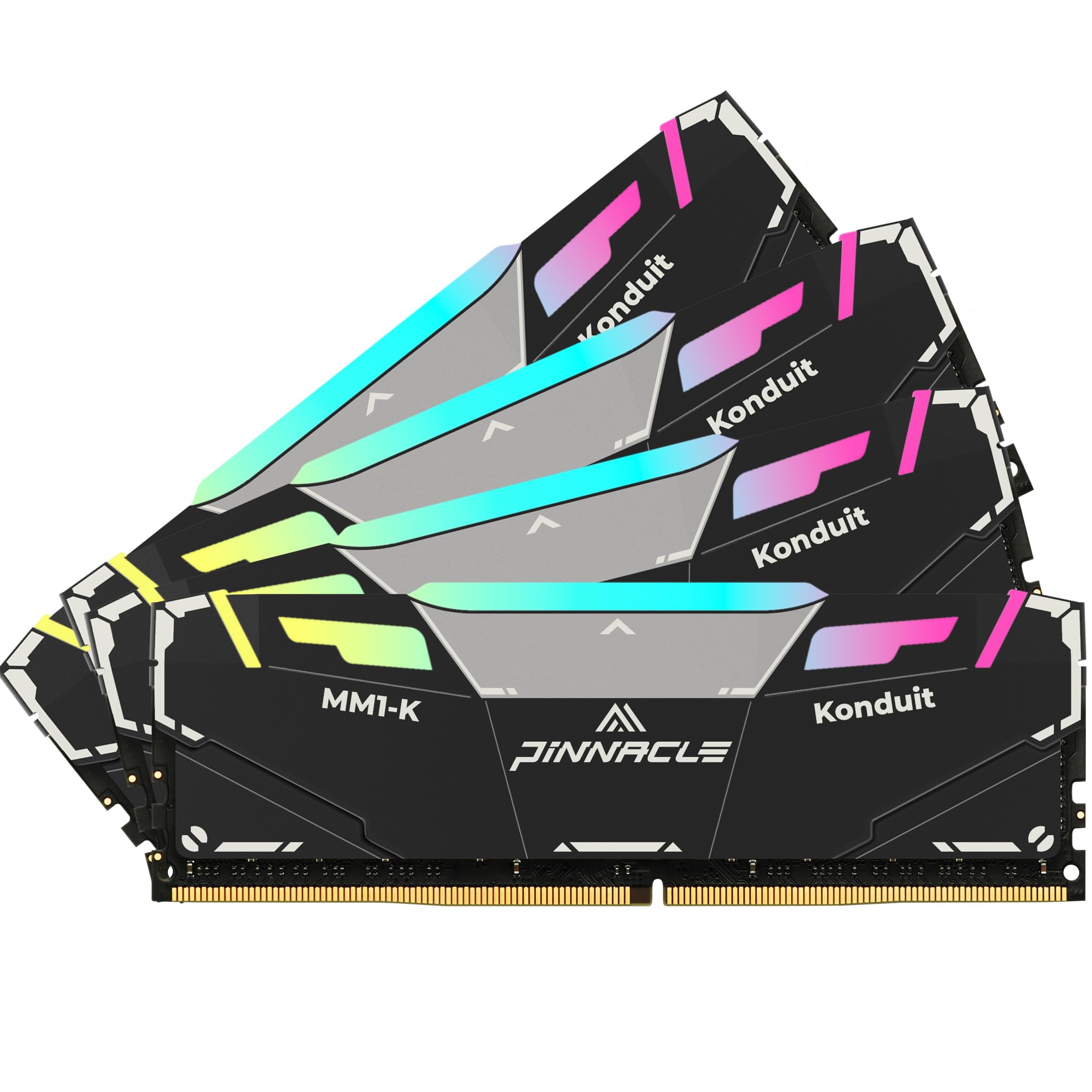 Timetec Pinnacle Konduit RGB DDR4 3200MHz PC4-25600 CL16-18-18-38 XMP2.0 Overclocking 1.35V Compatible for AMD and Intel Desktop Gaming PC Memory