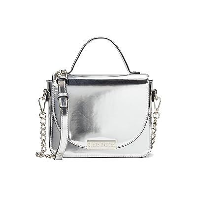 Steve Madden BMelodie Metallic Cross Body Handbags Silver Metallic