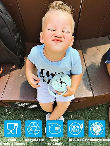 Miniatura 5 de BraveJusticeKidsCo - Snack Attack Cup - Contenedor de bocadillos de silicona plegable, recipiente para snacks para bebés y niños pequeños