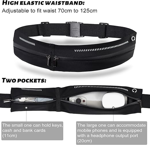 Laufgürtel Für Handy 2 Stück - Sport Bauchtasche Wasserdicht Verstellbar
