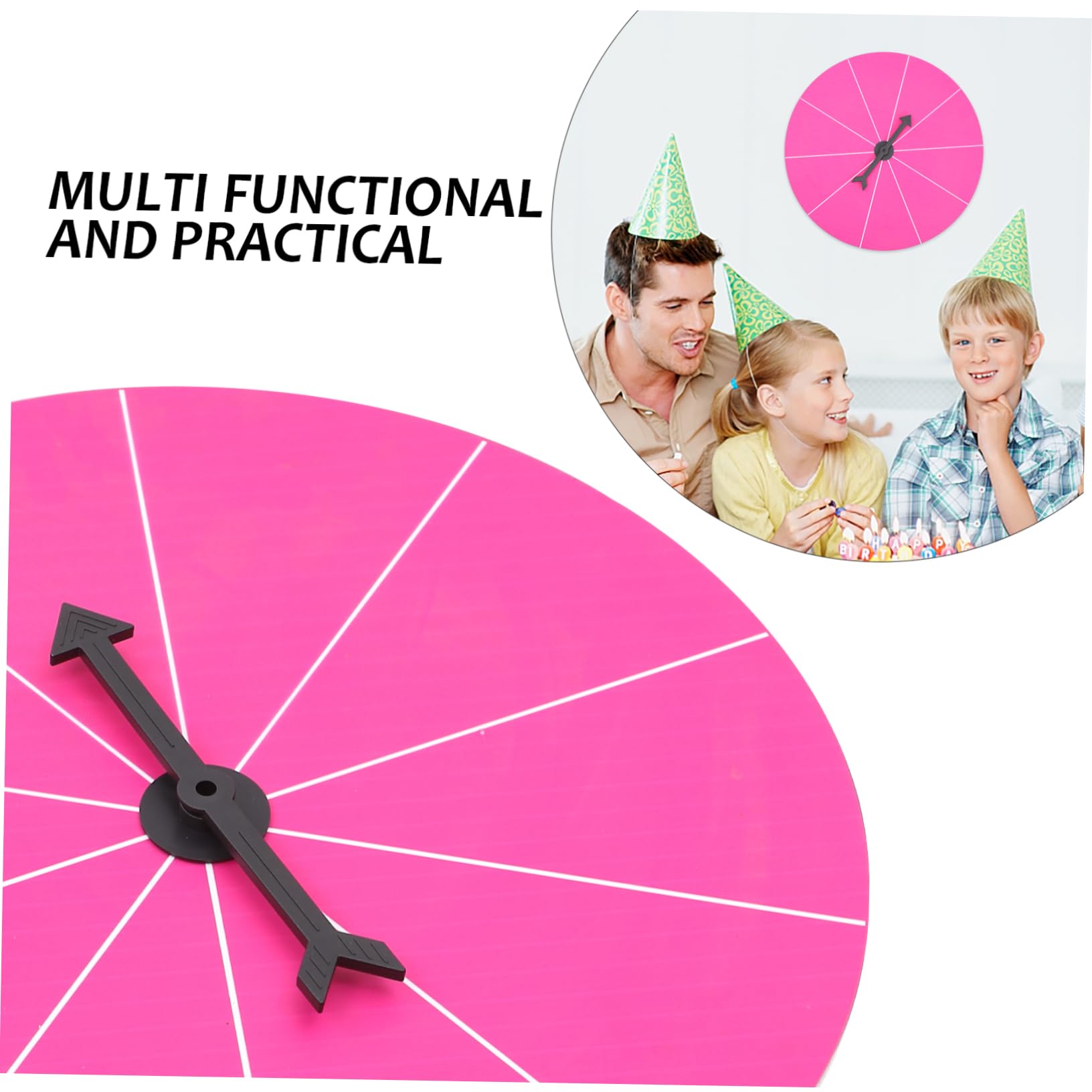 BRIGHTFUFU Raffle Spinner for Party Game Diy Prize Wheel Stand Plastic Wheel of Fortune Game Spinner