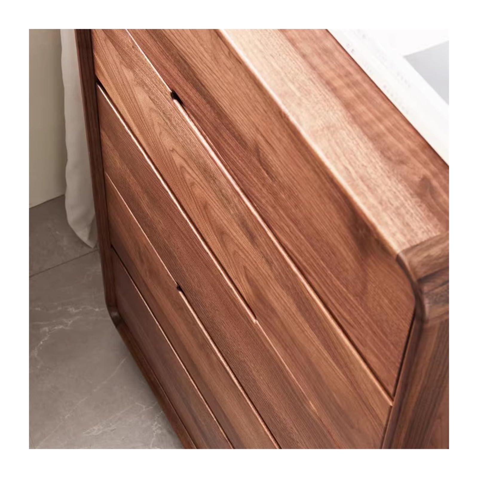 Tavolino da salotto Mobiletto portaoggetti semplice in legno massello, mobiletto con cassetti, laterale for soggiorno e camera da letto