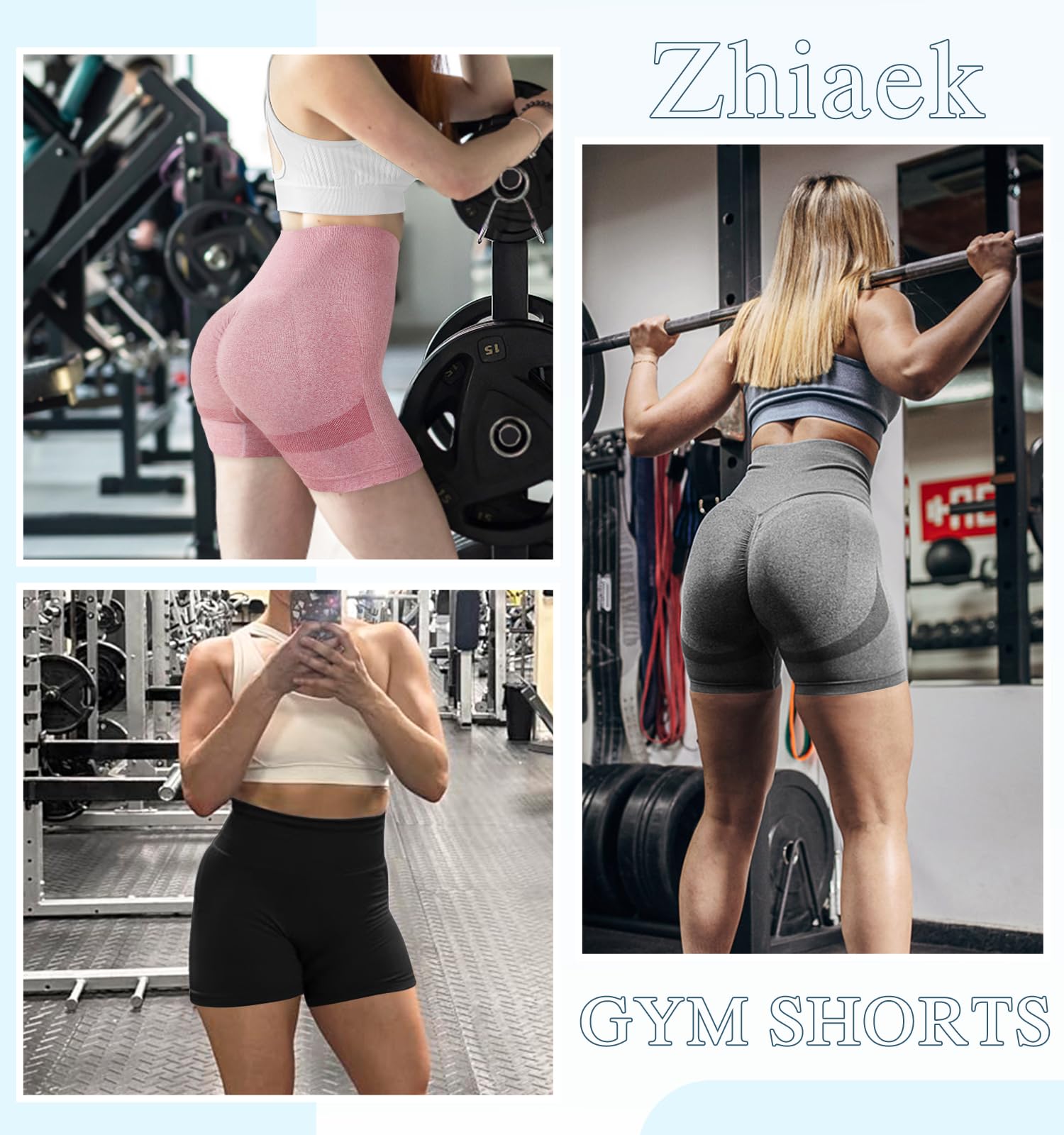 Pantaloncini Palestra Donna Vita Alta Leggins Sportivi Donna Corti Push Up Senza Cuciture Shorts Opachi per Palestra Fitness Corsa Yoga Joggin Allenamento