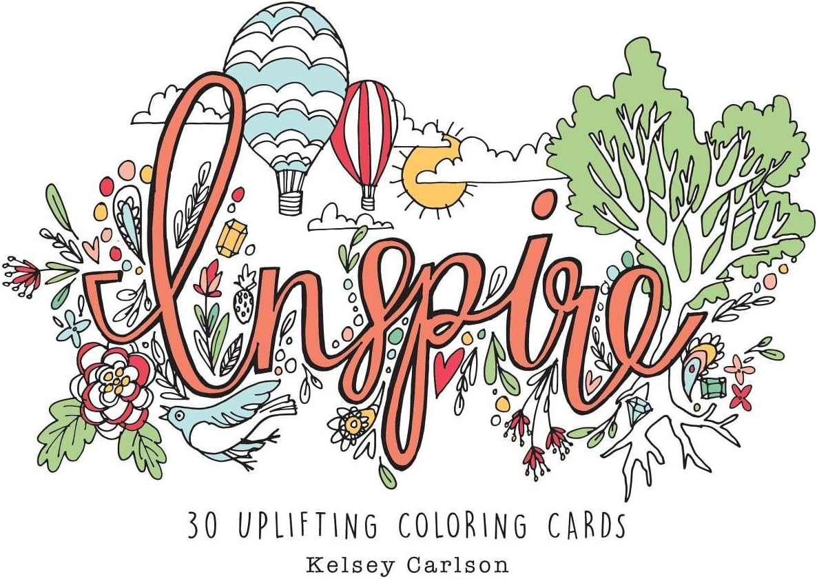 Inspire: 30 Uplifting Coloring Cards Perfect Paperback – September 13, 2016