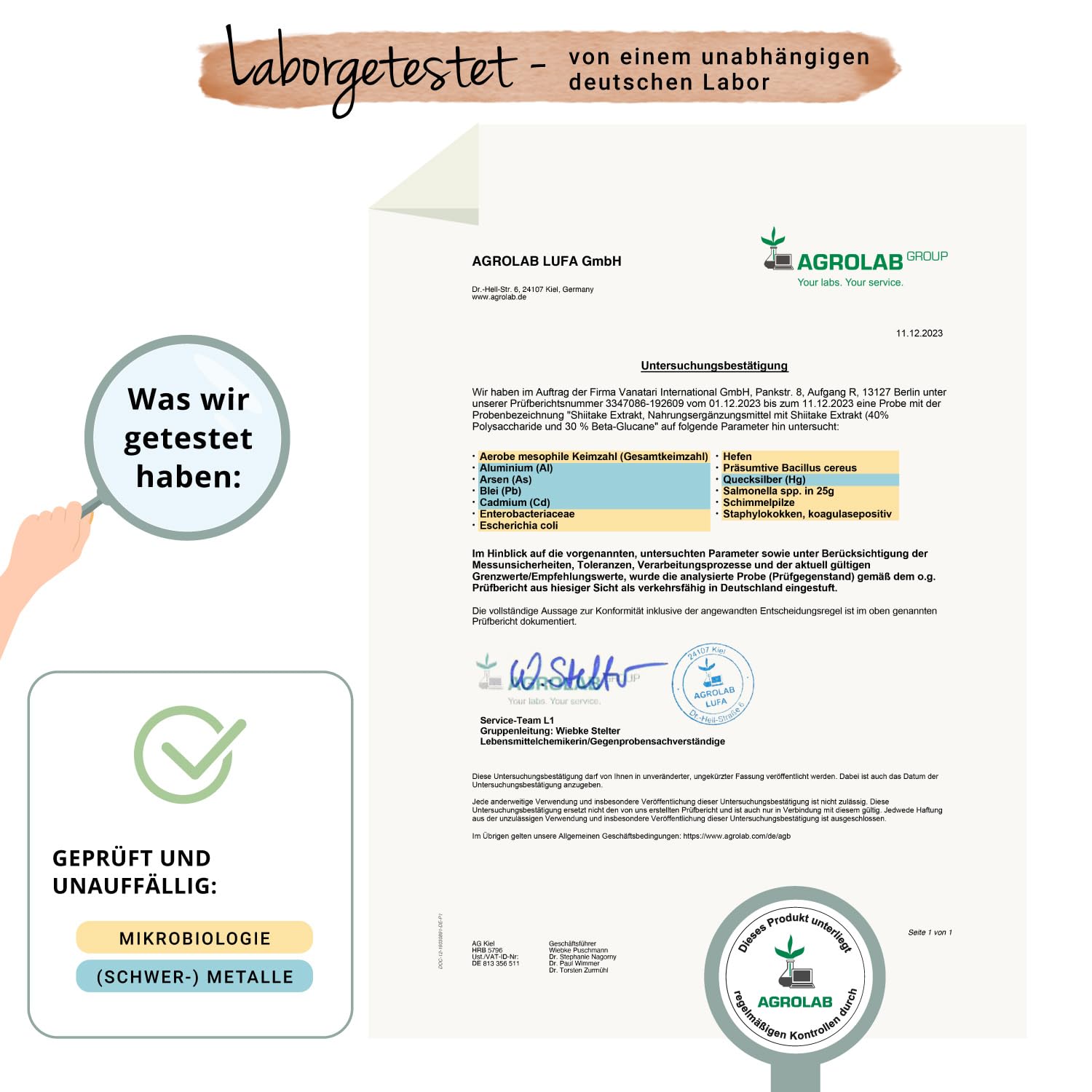 Shiitake Kapseln Vegavero | Mit 750 mg Shiitakeextrakt pro Einheit | 1500 mg Tagesdosis | 40% Polysaccharide & 30% Beta Glucan | 100% Natürlich & Vegan | Ohne Zusatzstoffe | 120 Stück