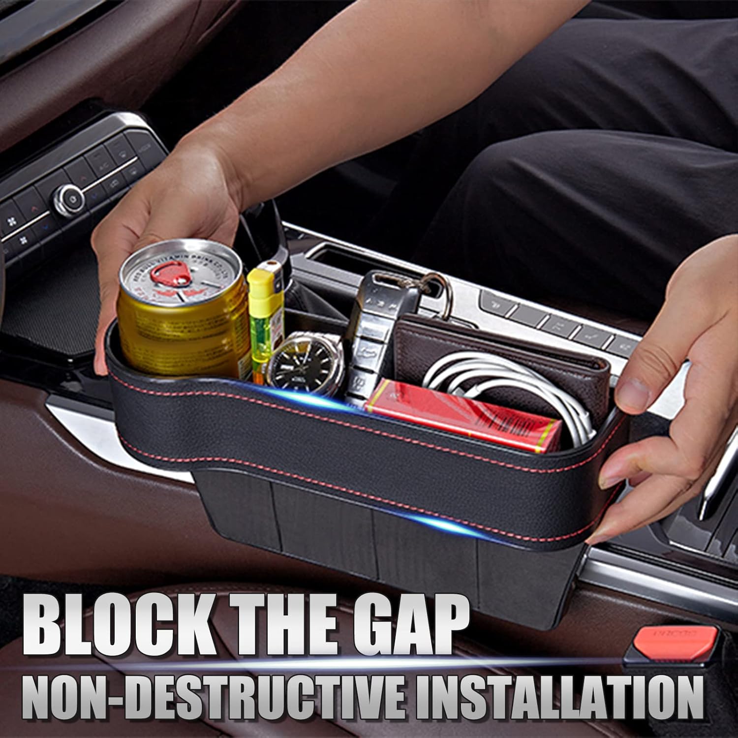 Buy zmoso Car Seat Gap Filler Organizer Storage Box,Auto Console Side