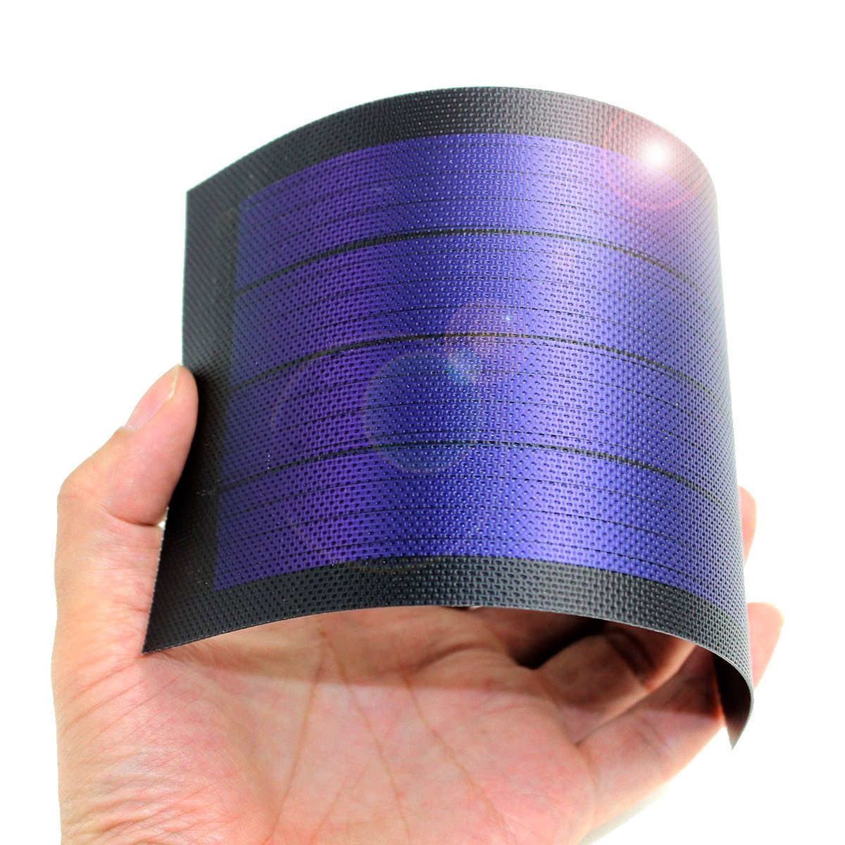 JIANG Batteria Ricaricabile Solare a Film Sottile Modulo Solare a Pannello fotovoltaico 1W 6V Batteria Ricaricabile (A-Nero)