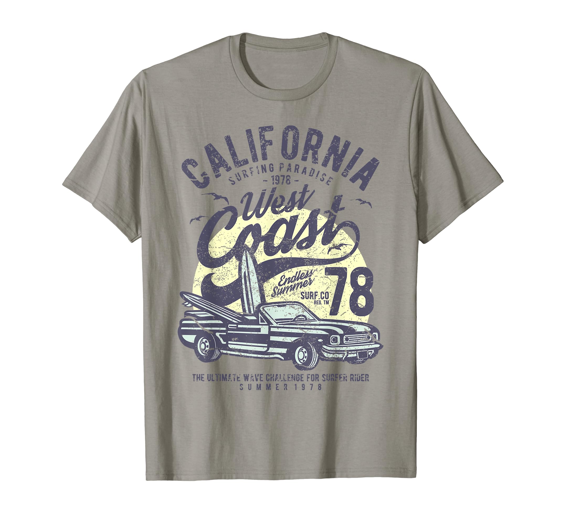 California Surfing Paradise West Coast Retro T-Shirt