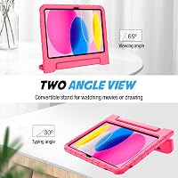 ProCase iPad 10-11 generációs gyermek tok ütésálló állvánnyal rózsaszín 5