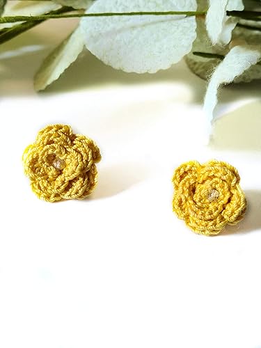 Miniatura 9 de Aretes de rosa para mujer, aretes de flor de moda con cristal de cuarzo transparente Blue