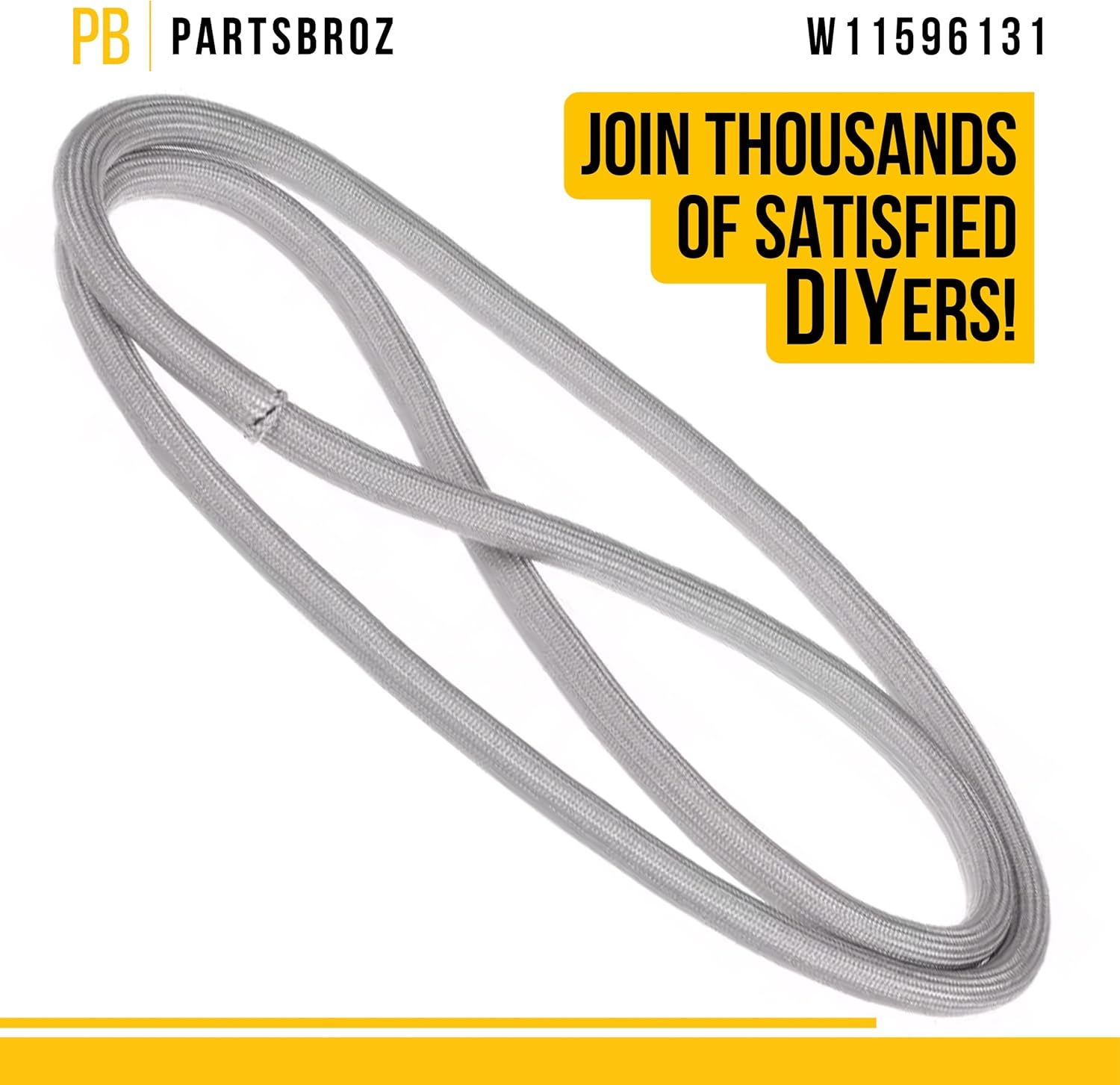 PartsBroz W11596131 Door Seal - Compatible With Whirlpool Maytag Kenmore Dryer - Replaces AP7187098 PS16730933 W11243078 - Ultra Durable Replacement