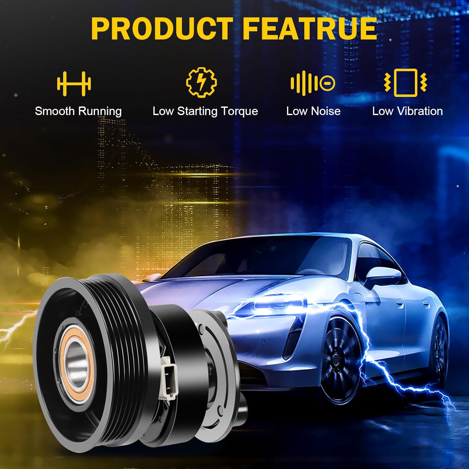 ASAPE 101730C AC Compressors Clutch Fit for Ford Freestar 3.9L 4.2L 2004-2007,for Ford Windstar 3.8L 1999-2003,for Mercury Monterey 4.2L 2004-2007