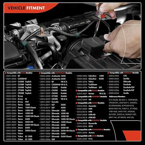 Miniatura 2 de A-Premium Medidor de sensor de flujo de aire masivo MAF 25318411-6,8Cyl, 4.0 4.2 4.3 4.6 4.8 5.3 5.7 6.0 6.2 6.6 8.1L - Compatible con Chevy, GMC,