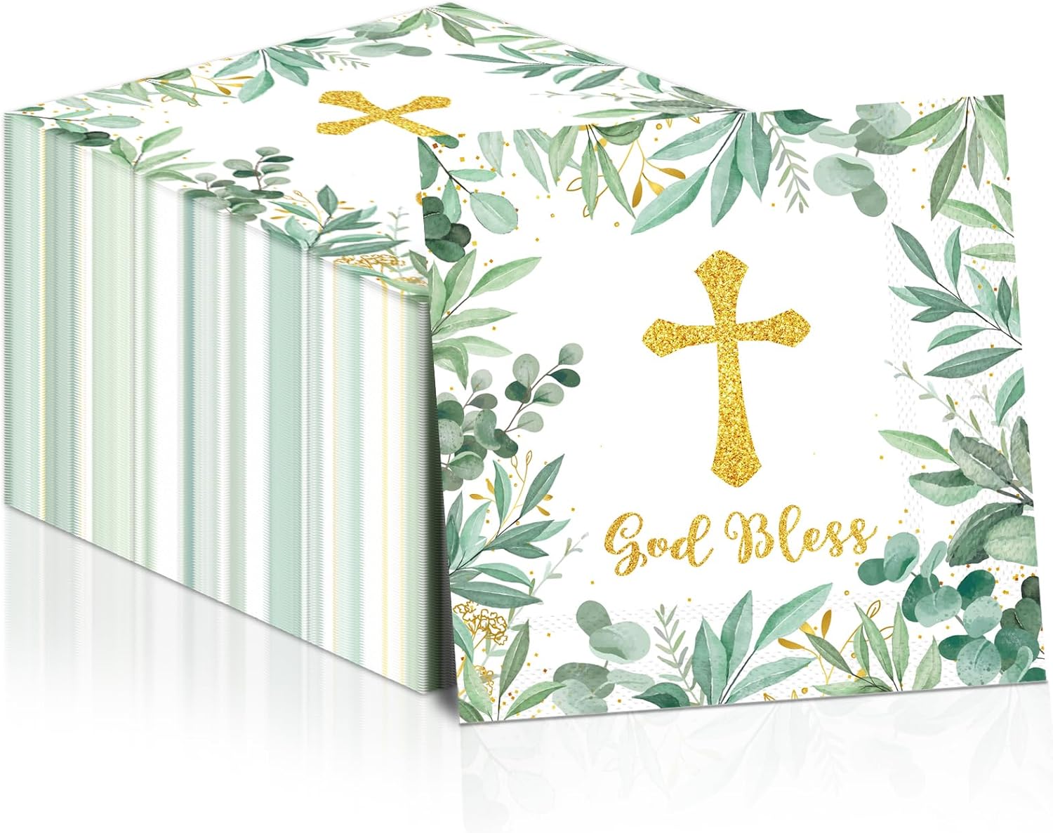 100Pcs God Bless Napkins Baptism Napkins First Holy