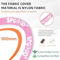 Spgood 90 cm-es Kerékpárlánc Lakat 3 Kulccsal, Vízálló Biztonsági Zár - 90 Cm, 6 Mm, Light Pink, With 3 Keys 3