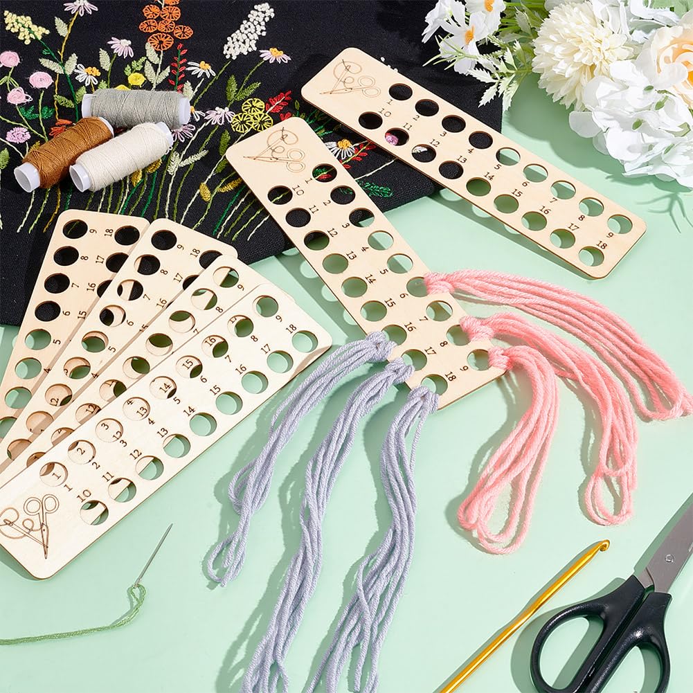 Amazon | OLYCRAFT 6個 刺繍糸収納 ボード 木製 1-18ポジション