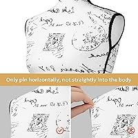 Vista 5 de Bonnlo Maniquí de costura, apto para clavar alfileres, para vestido de mujer, con base de trípode de madera., 6 Beige