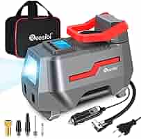 Compressore Aria Portatile - Mini Compressore 12V/220V Per Pneumatici Con Manometro - Foto 9