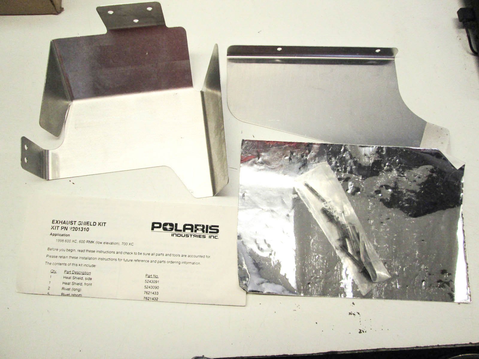 Amazon.com: Genuine Polaris Part Number 2201310 - KIT,EXHAUST HEAT SHIELD  for Polaris ATV / Motorcycle / Snowmobile/ or Watercraft : Automotive