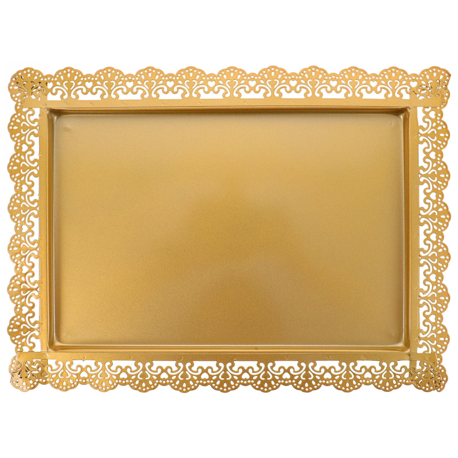 Plateau de service en fer doré VILLCASE plateau rectangulaire pour snacks
