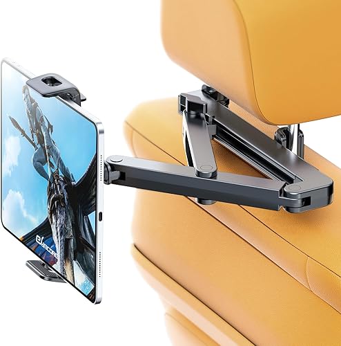 eSamcore Soporte para iPad para asiento trasero de automóvil, soporte triangular retráctil para tableta, soporte para tableta, soporte para tableta,