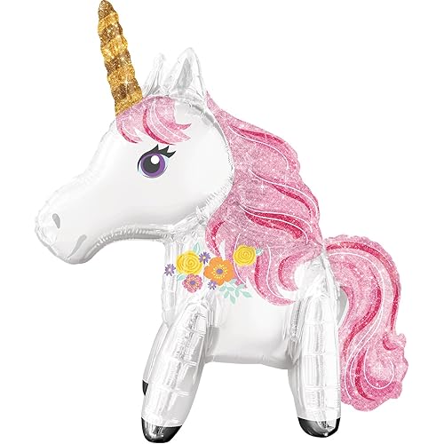 Anagram International, Inc. Magical Unicorn-Consumer Inflated Party Balloon, 25", Multicolor