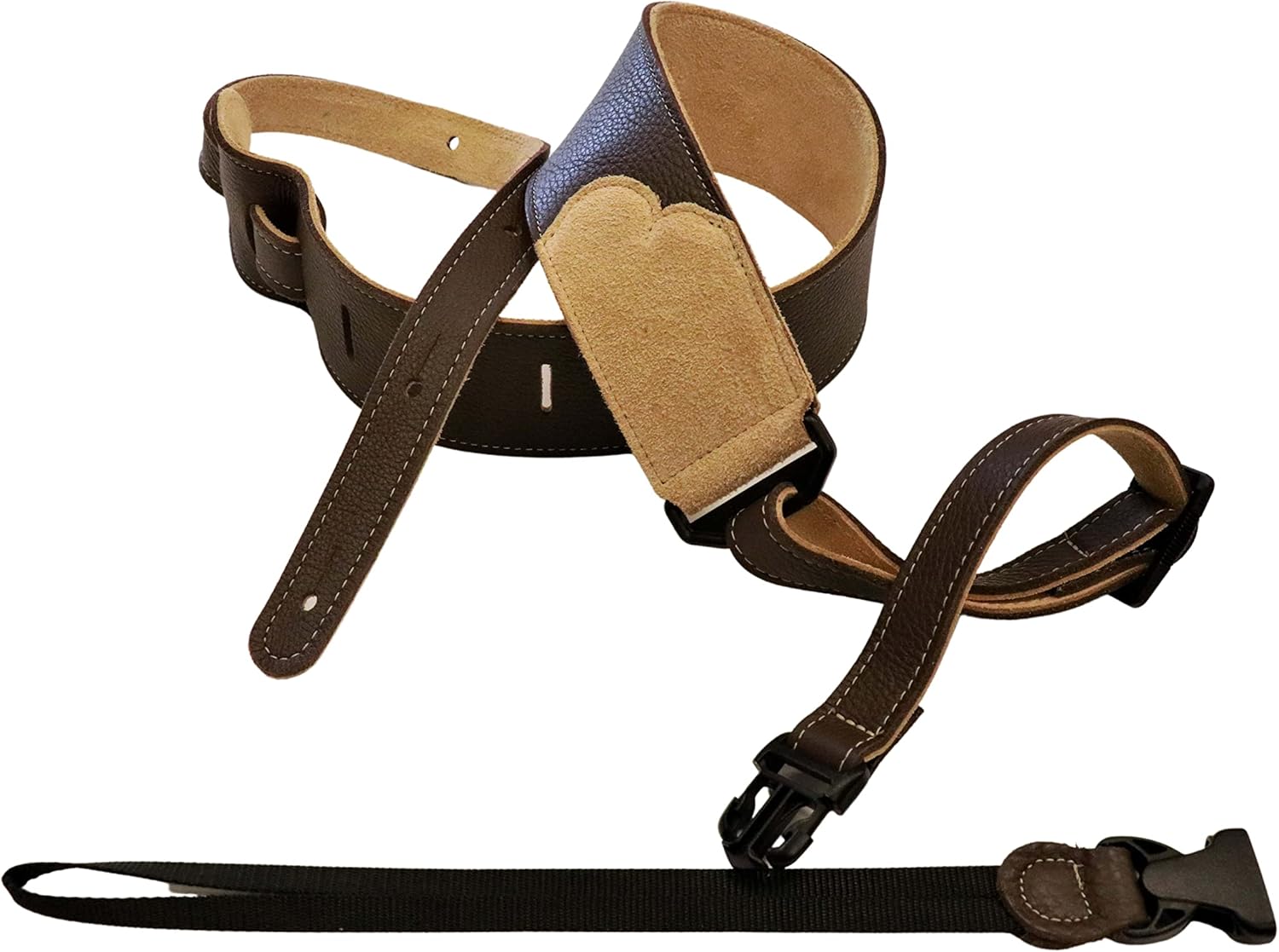 Franklin Strap 2.5" Glove Leather with Suede Backing and Quick Release Loop Resonator Dobro Strap