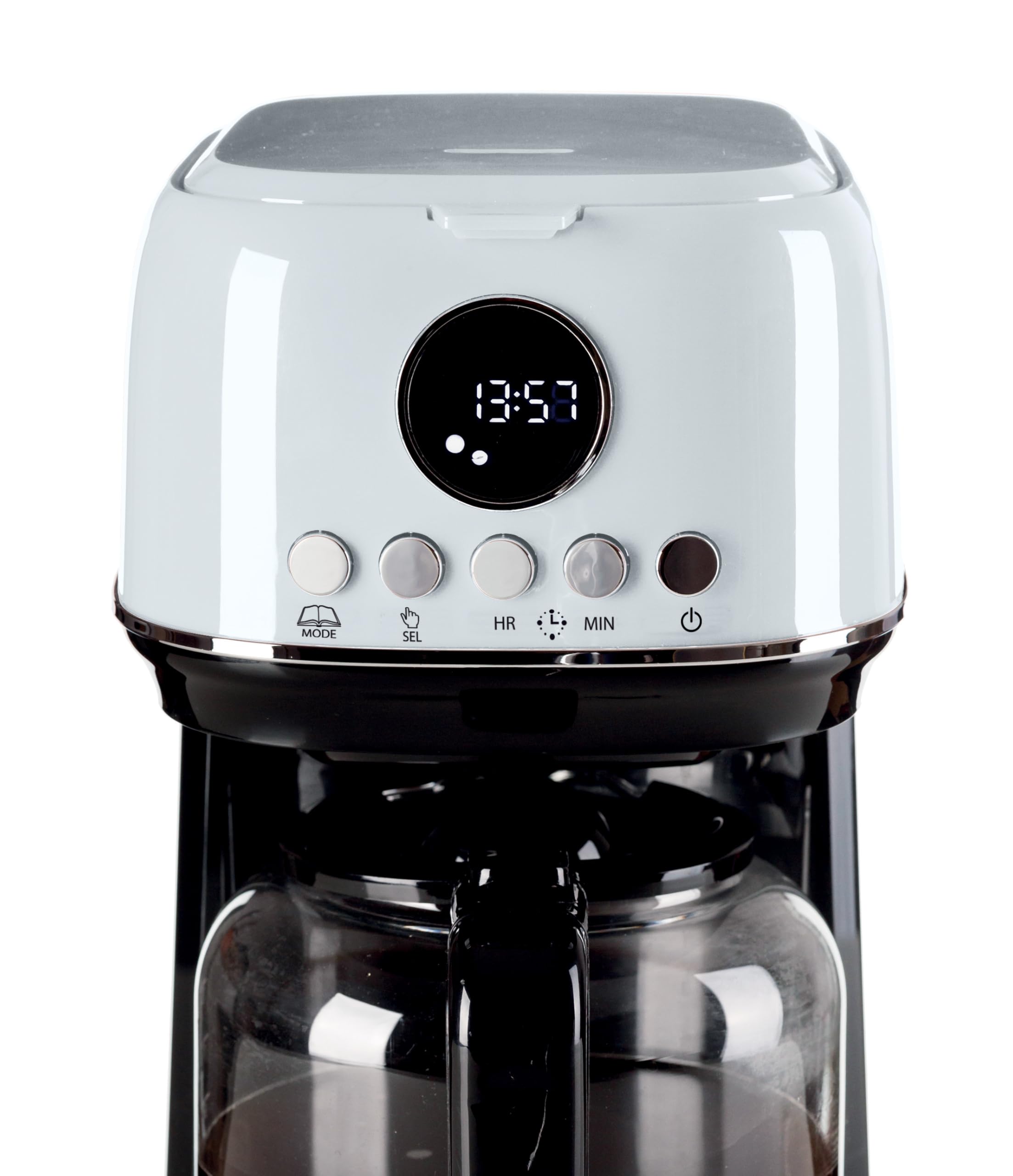 Ariete 1396, Macchina da Caffè Espresso con Macinacaffè Moderna, Caffè Buono come al Bar, Filtro 1 e 2 Tazze, Dispositivo Maxi Cappuccino, Spegnimento Automatico, Macinacaffè con Capacità 250g, Bianco