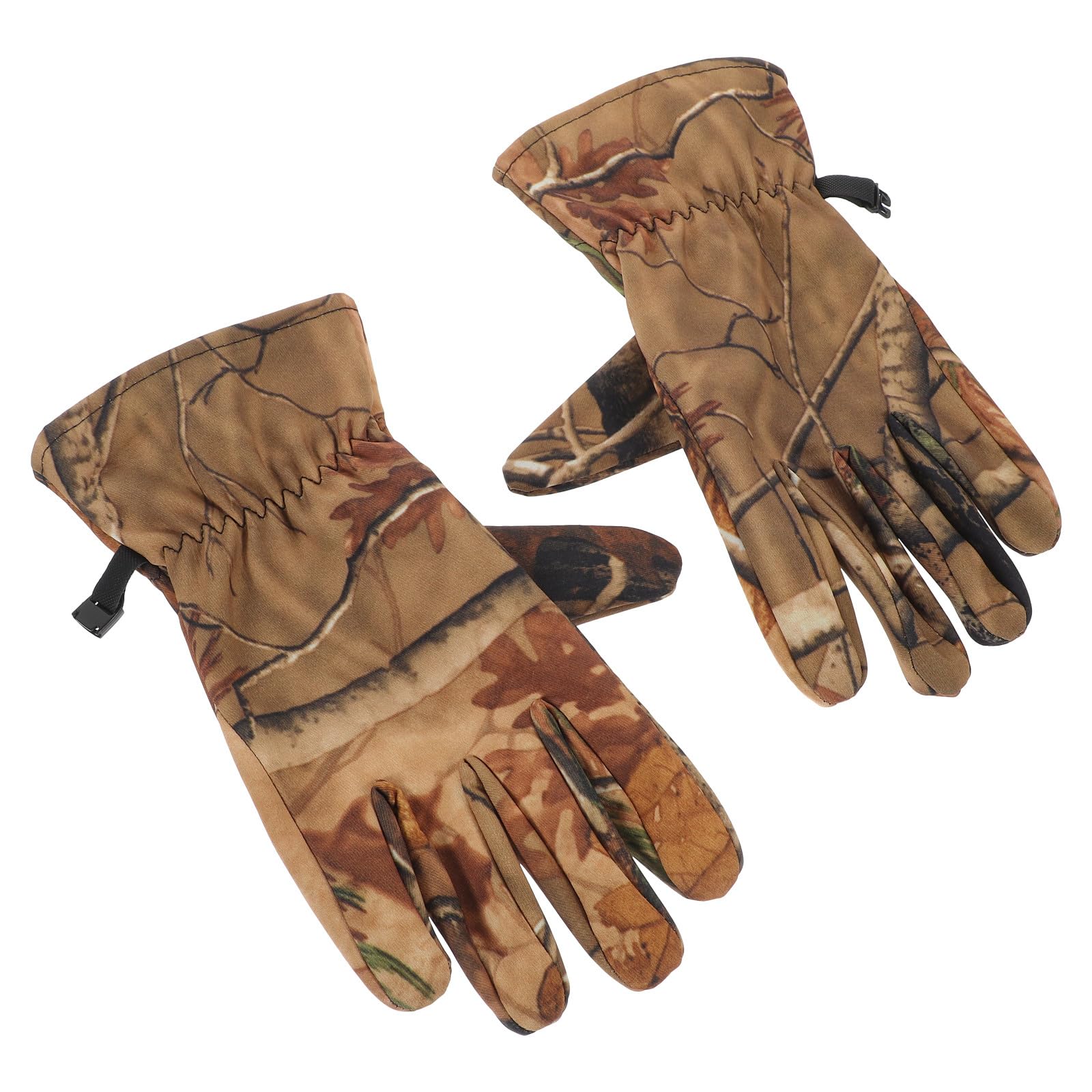 YARNOW Guantes de Camuflaje para Exteriores Impermeables Forro Polar Cálido, Dedos Completos, Antideslizantes para Esquí y Ciclismo en Otoño E Invierno