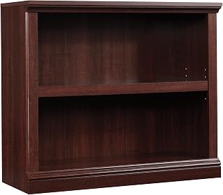 Sauder Select Cherry 2-Shelf Bookcase - Adjustable Storage for Home Office, Kitchen, Living Room - Compact 35x13x30"